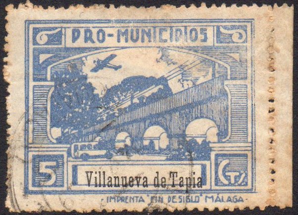 Villanueva de Tapia sellos postales stamps Spain Guerra Civil War